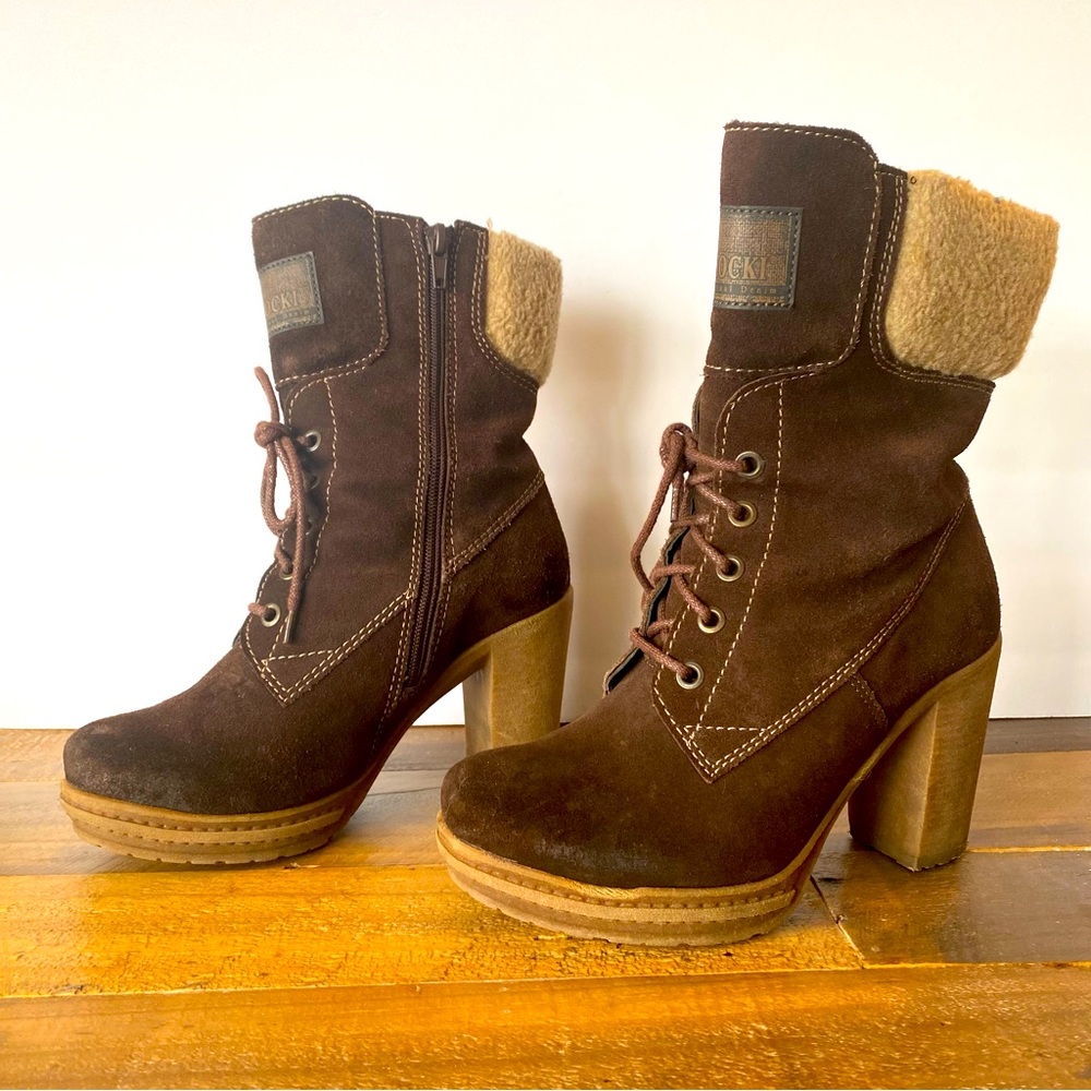Lasocki - Suede Boots Brown with Zipper